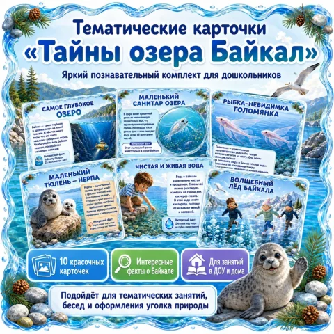 Тематические карточки «Тайны озера Байкал»