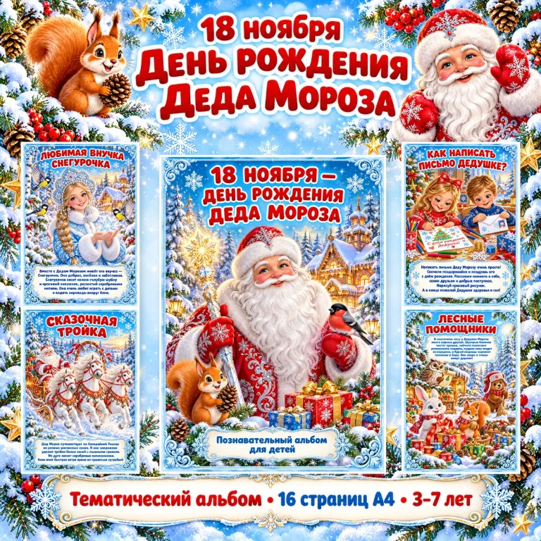 Тематический альбом "18 ноября - День рождения Деда Мороза" — обложка