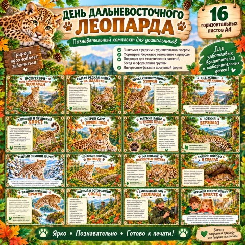 Тематический альбом "19 сентября — День дальневосточного леопарда"