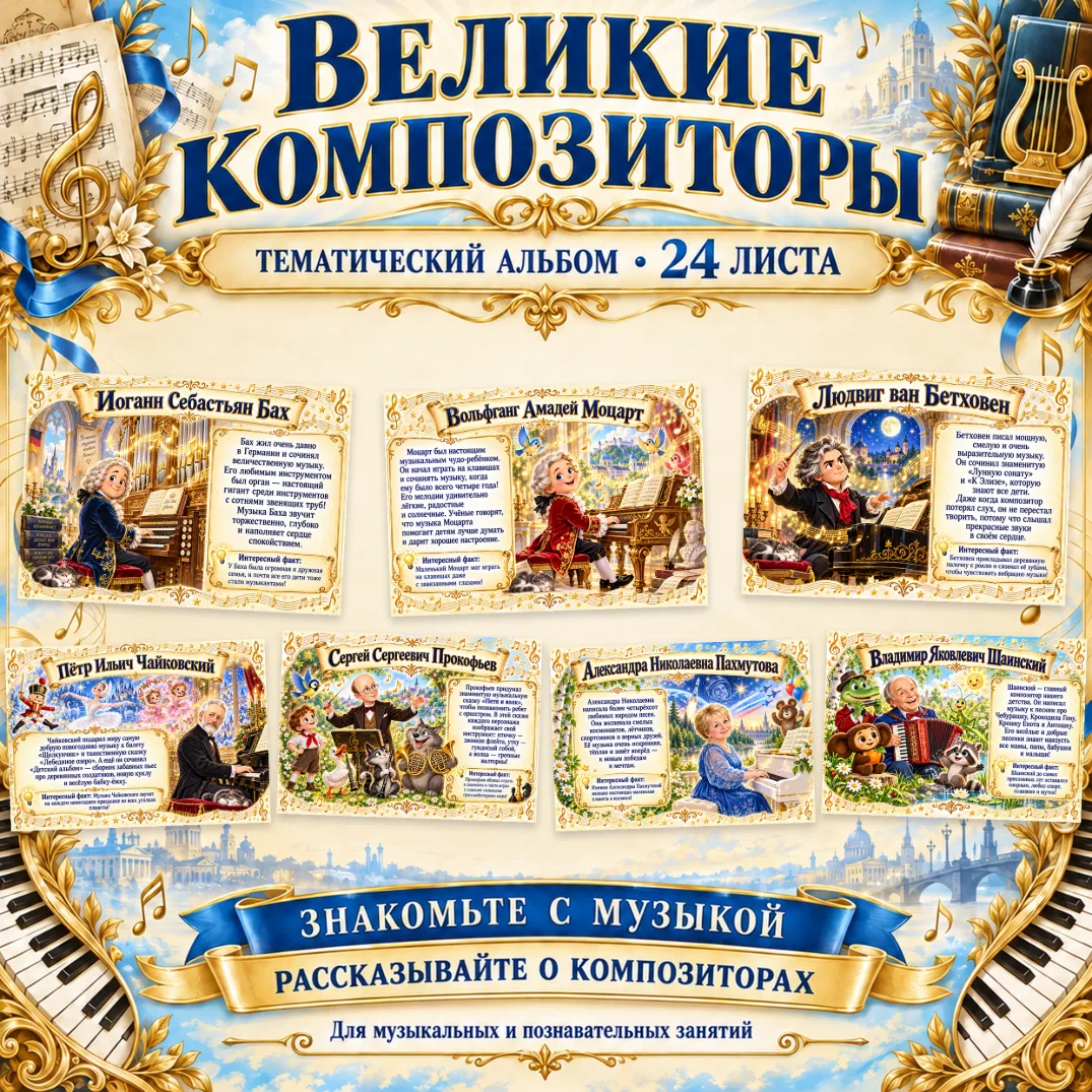 Тематический альбом "Великие композиторы" — обложка