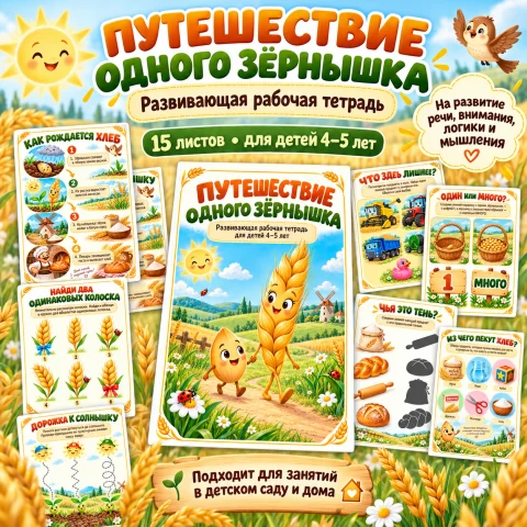 Рабочая тетрадь "Путешествие одного зёрнышка"