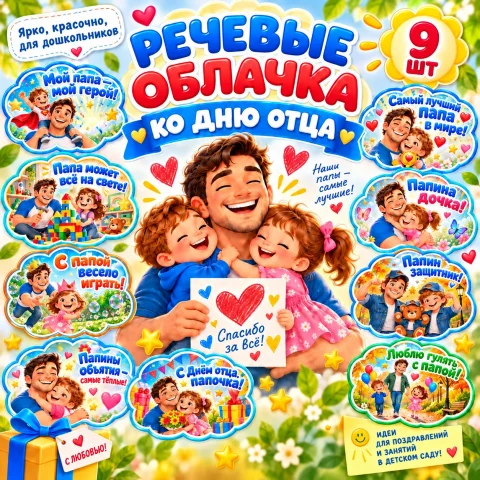 Речевые облачка ко Дню отца