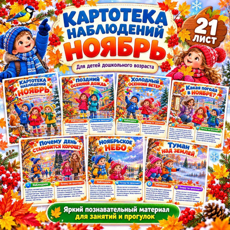 Картотека наблюдений в ноябре — обложка