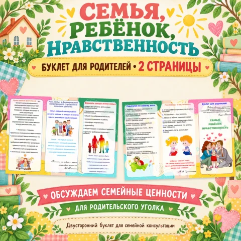 Буклет для родителей "Семья, ребёнок, нравственность"