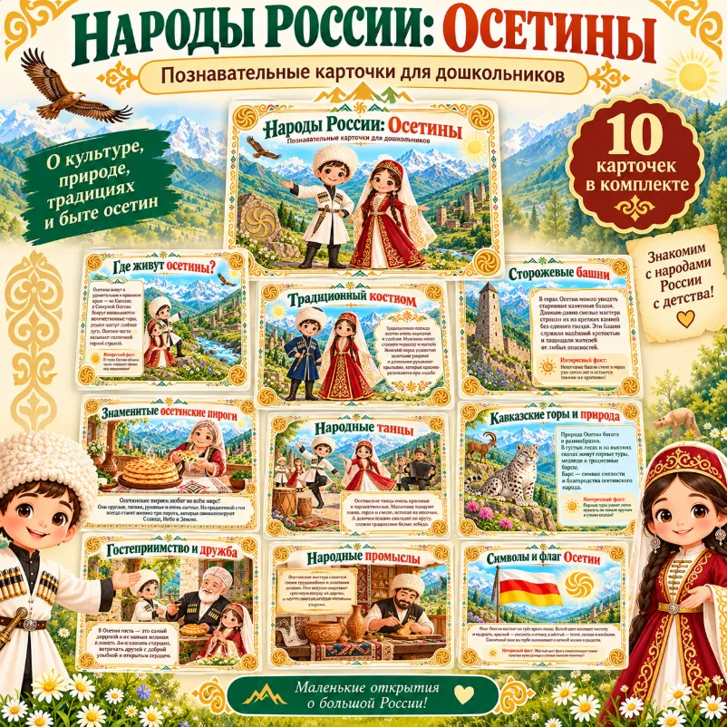 "Народы России: Осетины" — обложка