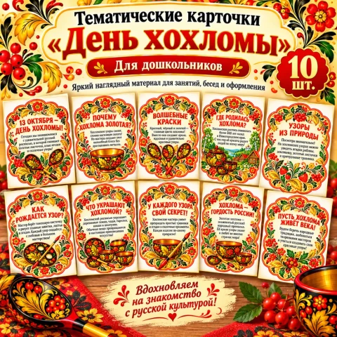 Тематические карточки «День хохломы»