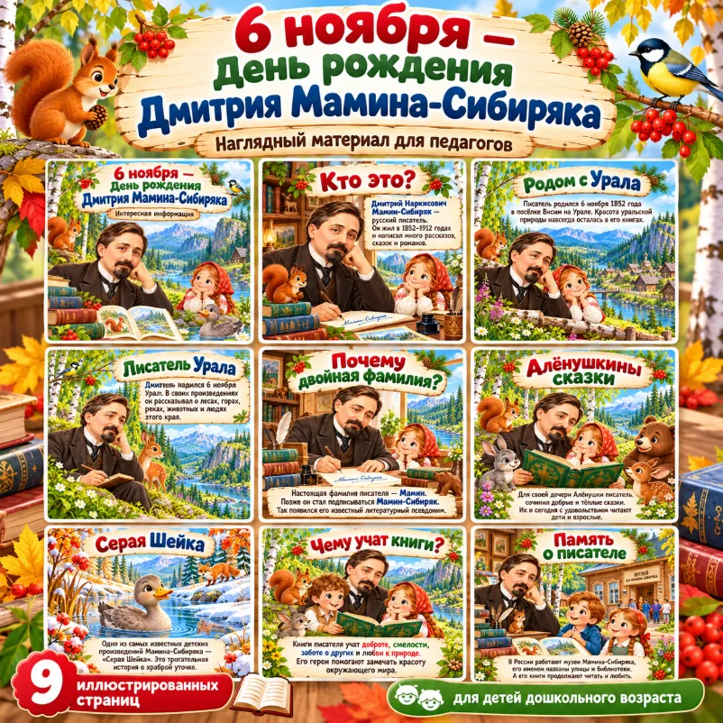 6 ноября - День рождения Дмитрия Мамина-Сибиряка — обложка