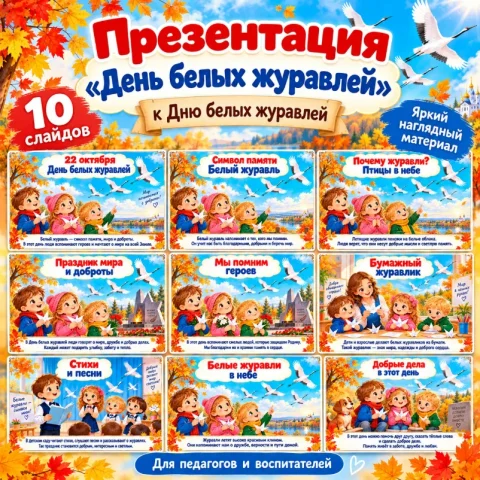 Презентация "22 октября - День белых журавлей"