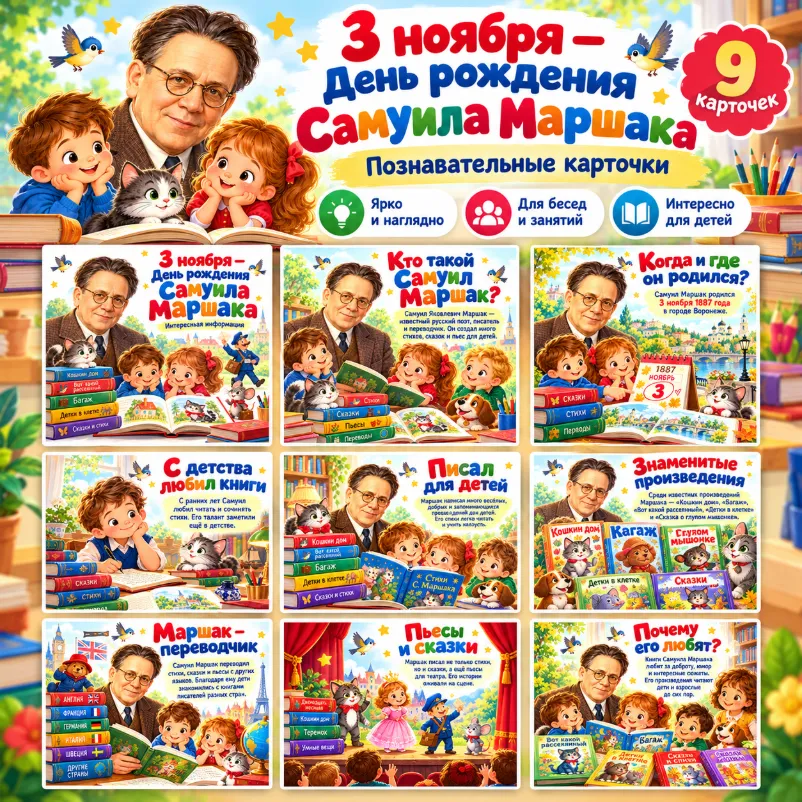 3 ноября - День рождения Самуила Маршака — обложка