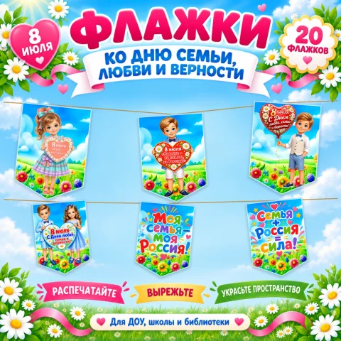 Флажки ко Дню семьи, любви и верности