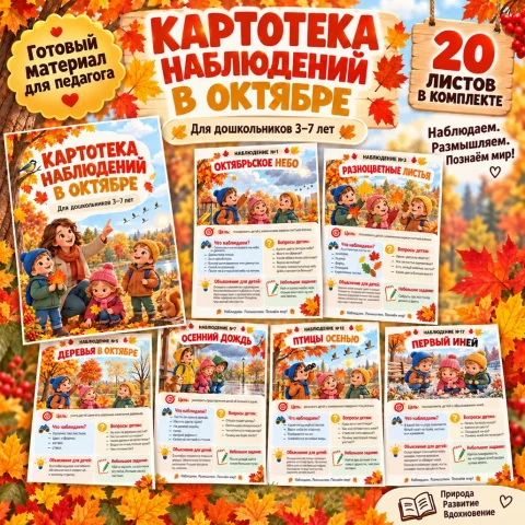 Картотека наблюдений в октябре