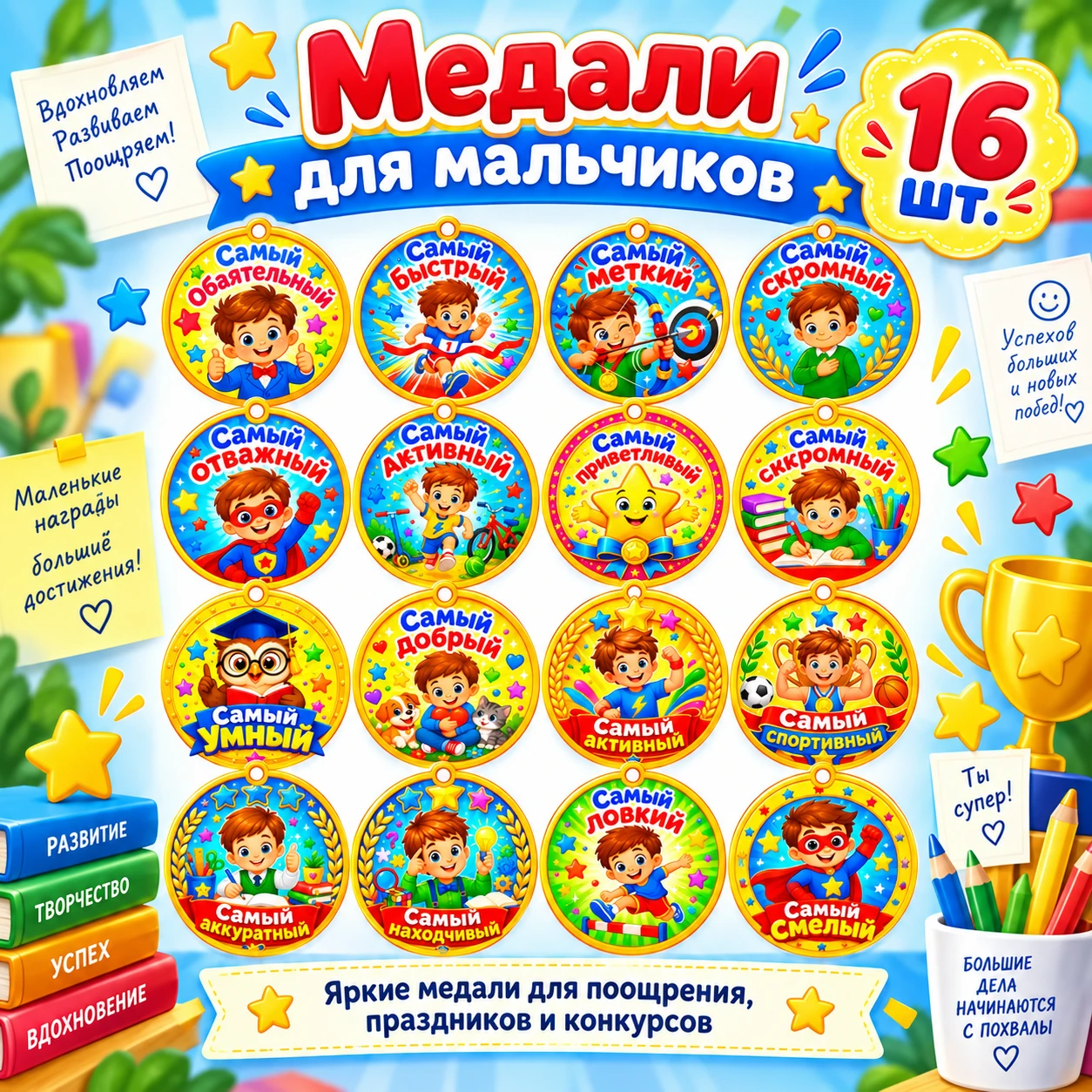 Медали для мальчиков — обложка