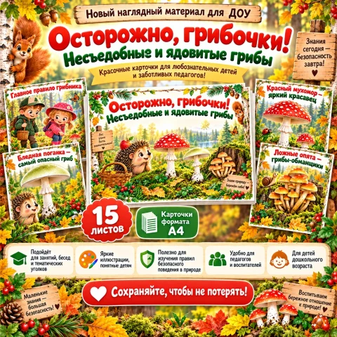 Осторожно, грибочки. Несъедобные и ядовитые грибы