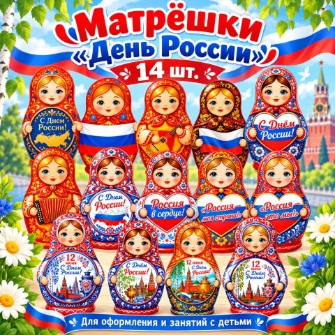 Матрёшки "День России"