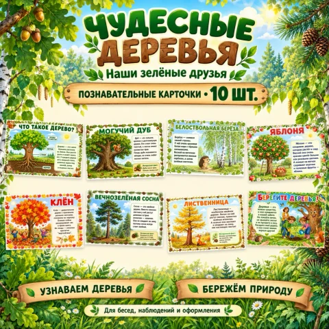 Познавательные карточки "Деревья"