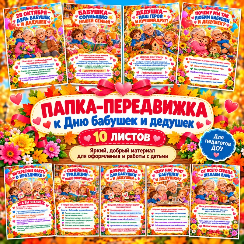 Папка-передвижка «День бабушек и дедушек» — обложка