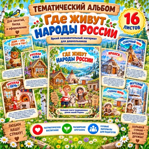 Тематический альбом "Где живут народы России"