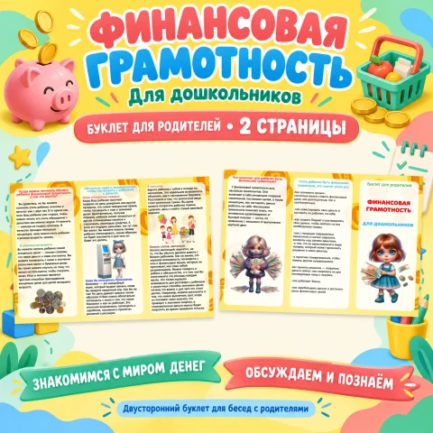 Буклет для родителей "Финансовая грамотность для дошкольников"