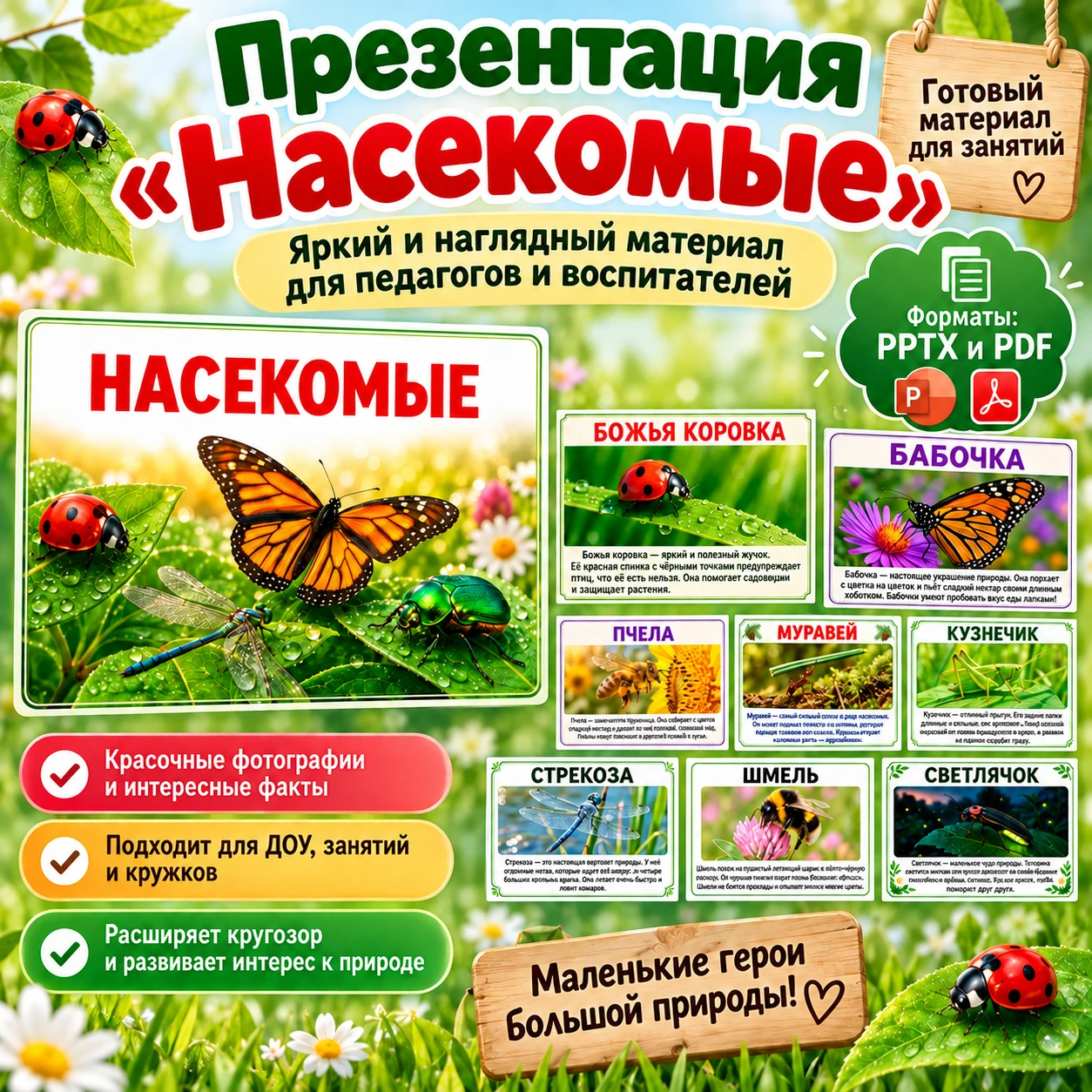 Презентация "Насекомые" — обложка
