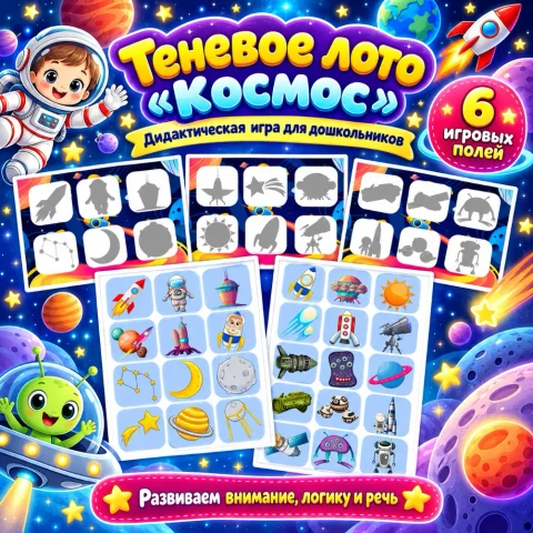 Теневое лото "Космос"