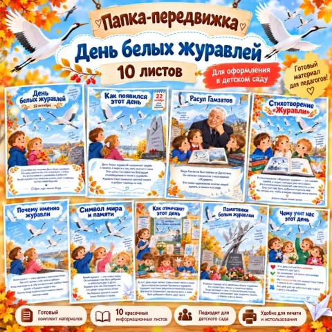 Папка-передвижка «День белых журавлей»