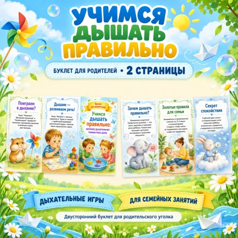 Буклет для родителей "Учимся дышать правильно"