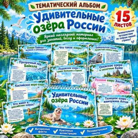 Тематический альбом «Удивительные озёра России»