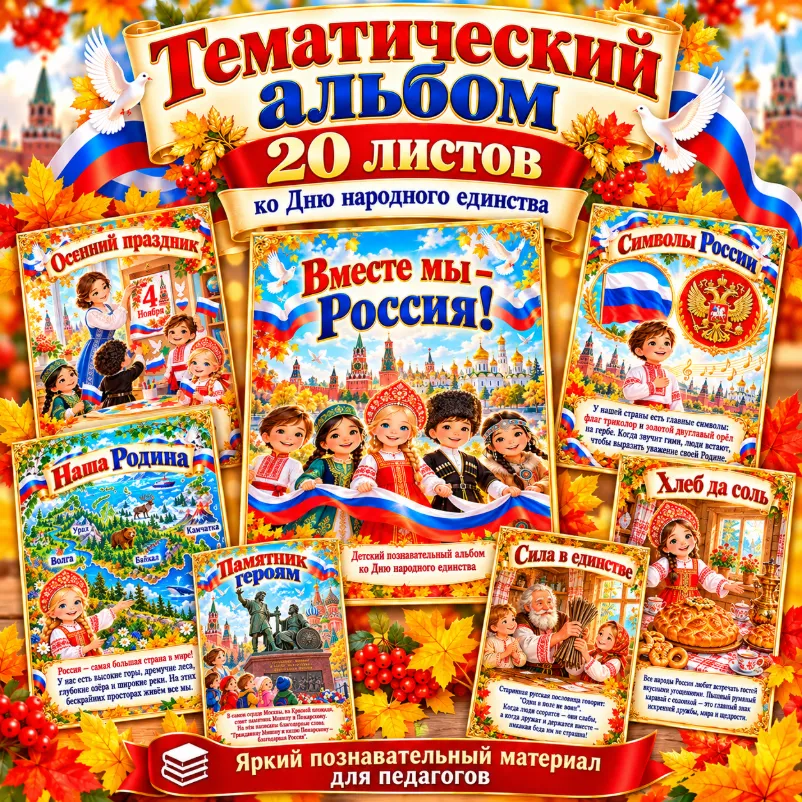 Тематический альбом «Вместе мы - Россия!» ко Дню народного единства — обложка