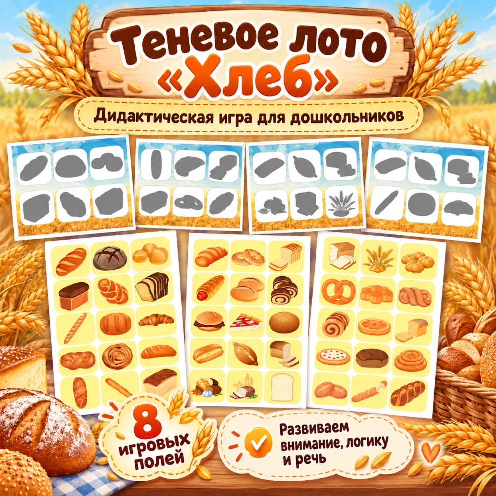 Теневое лото «Хлеб» — обложка