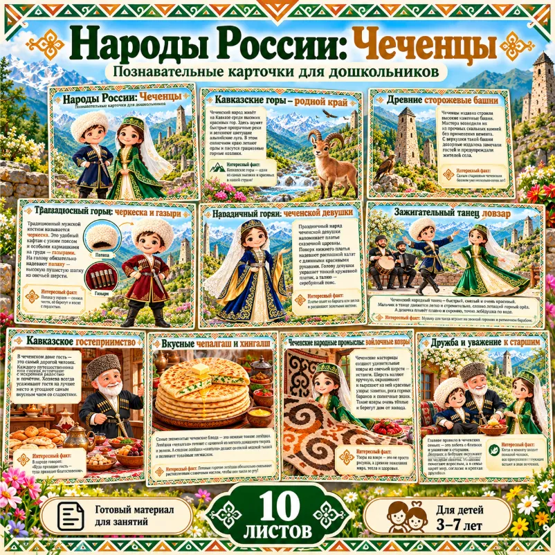 Народы России: Чеченцы — обложка