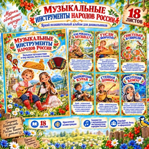 Тематический альбом "Музыкальные инструменты народов России"