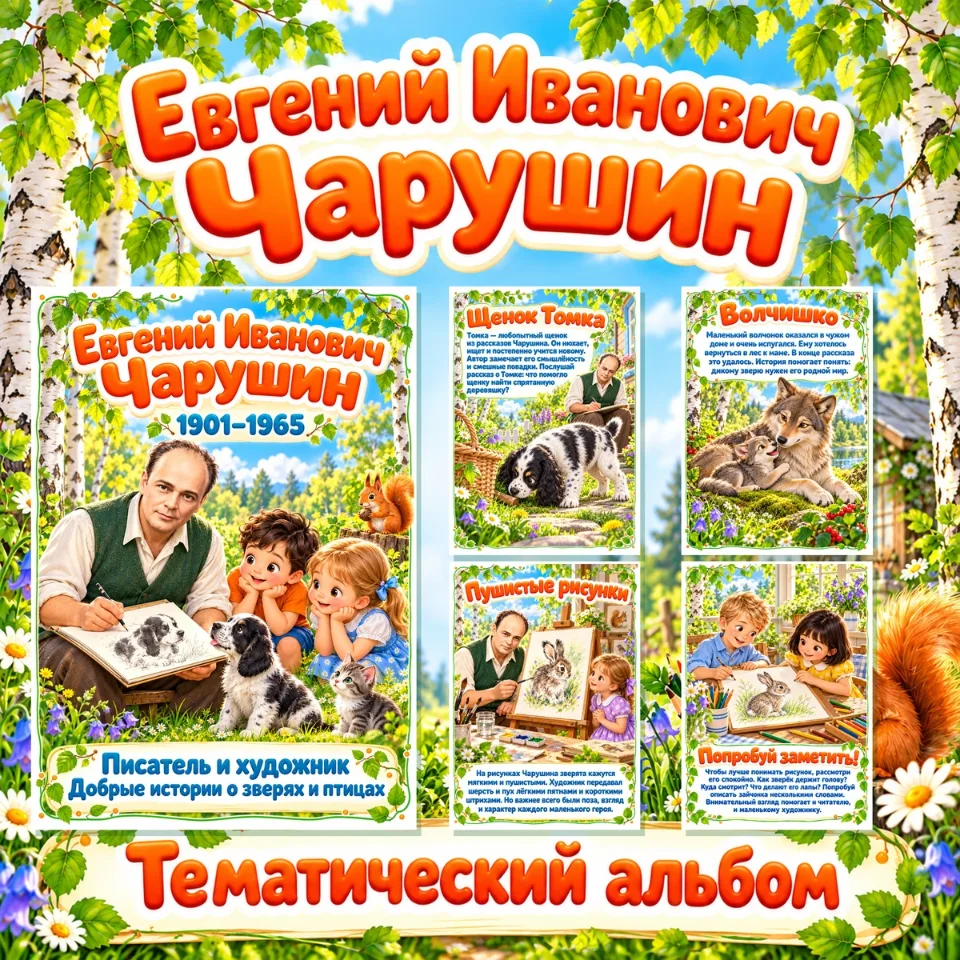 Тематический альбом «Евгений Иванович Чарушин» — обложка