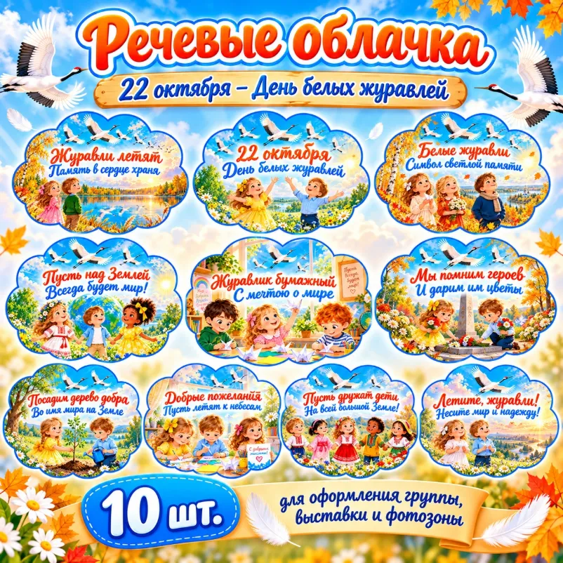 Речевые облачка "День белых журавлей" — обложка
