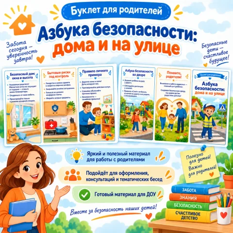 Буклет для родителей «Азбука безопасности: дома и на улице»