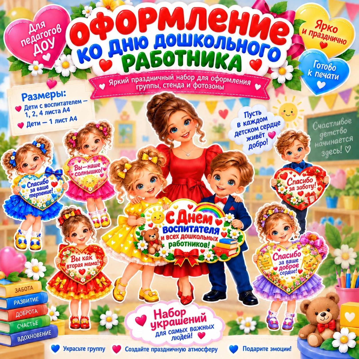 Оформление ко Дню дошкольного работника — обложка