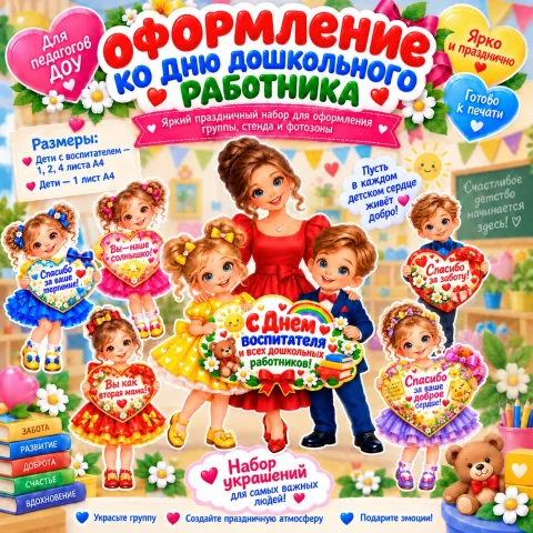Оформление ко Дню дошкольного работника