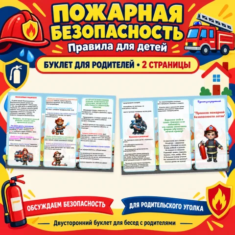 Буклет для родителей "Правила пожарной безопасности детям"