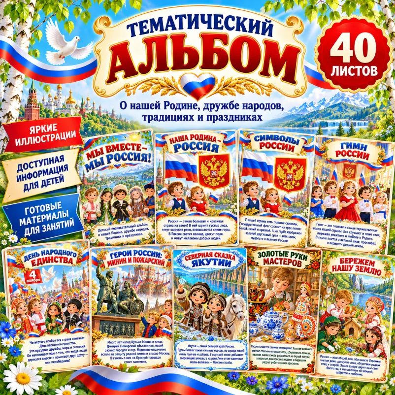 Тематический альбом « Мы вместе - мы Россия» — обложка