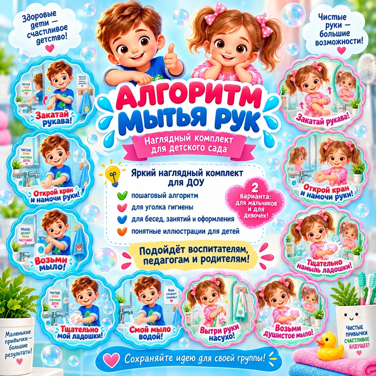 Алгоритм мытья рук — обложка