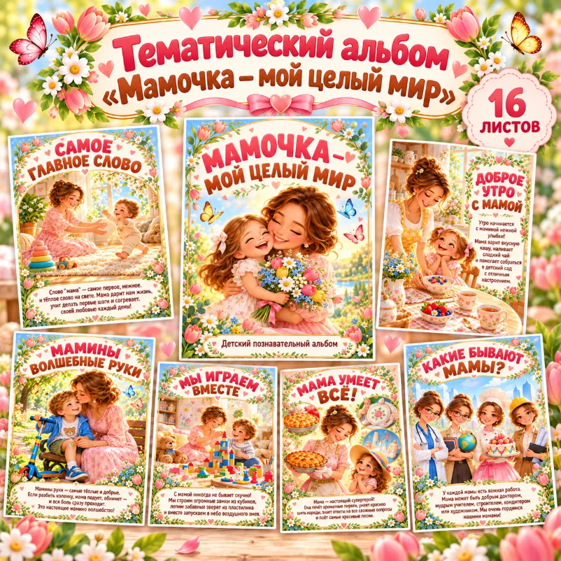 Тематический альбом «Мамочка - мой целый мир» ко Дню матери — обложка