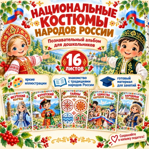 Познавательный альбом "Национальные костюмы народов России"