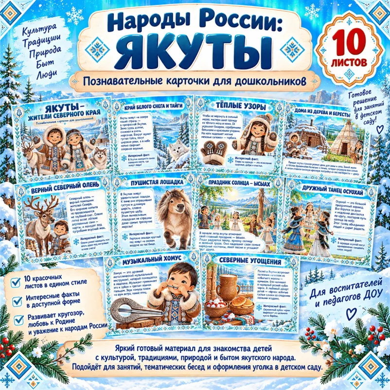 «Народы России: Якуты — жители северного края» — обложка