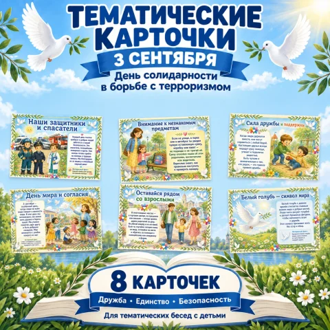 Тематические карточки к 3 сентября — Дню солидарности в борьбе с терроризмом