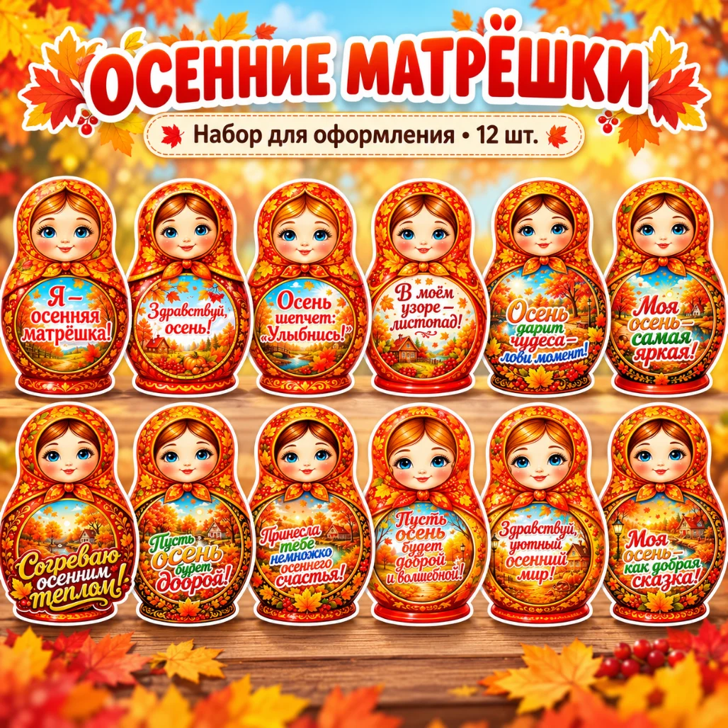 Оформление "Осенние матрёшки" — обложка