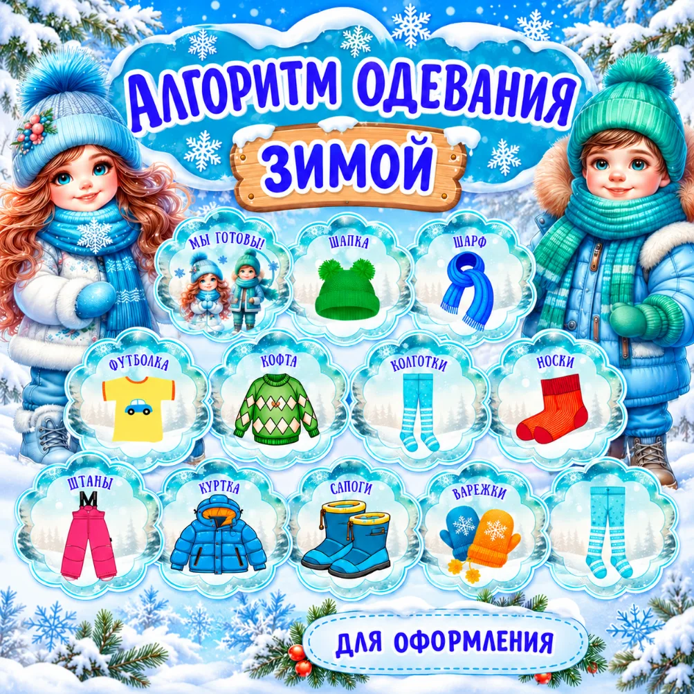 Оформление "Алгоритм одевания: Зима" — обложка
