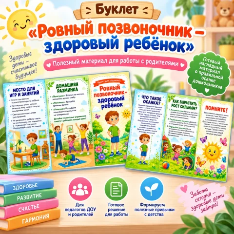 Буклет "Ровный позвоночник - здоровый ребёнок"