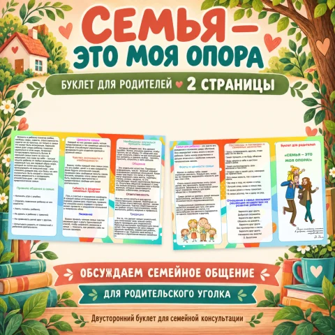 Буклет для родителей "Семья — это моя опора"