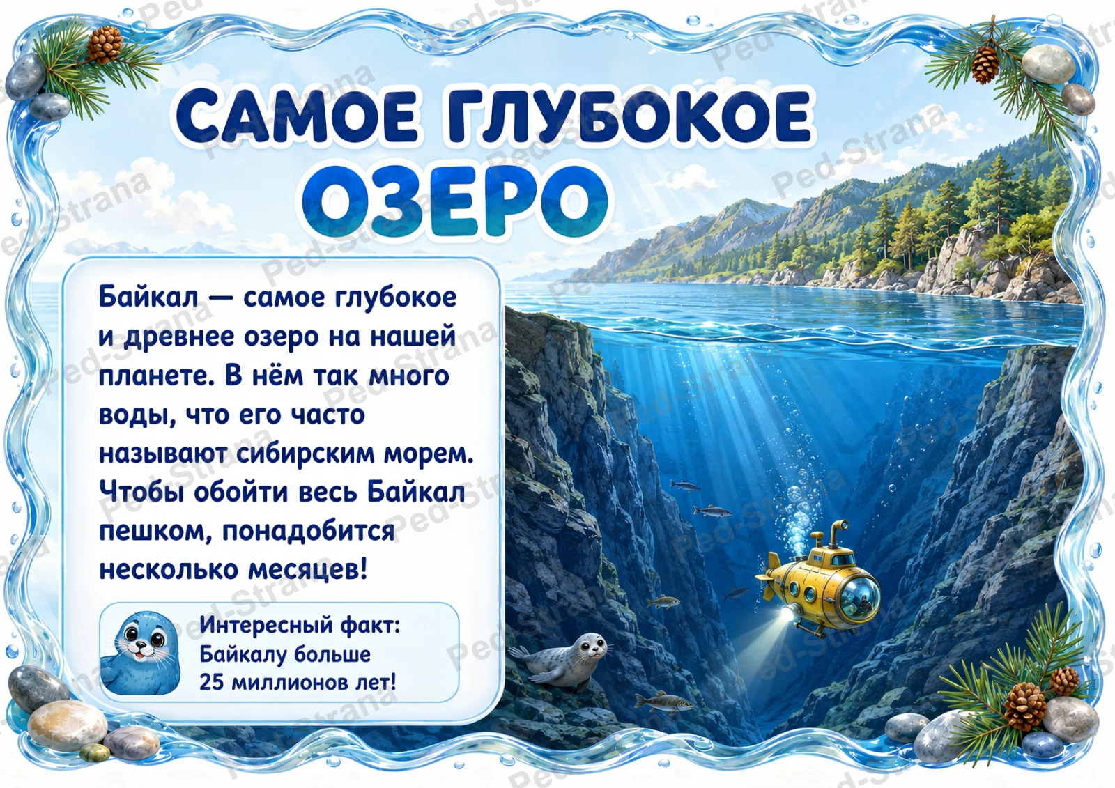 Тематические карточки «Тайны озера Байкал» — страница-пример 3