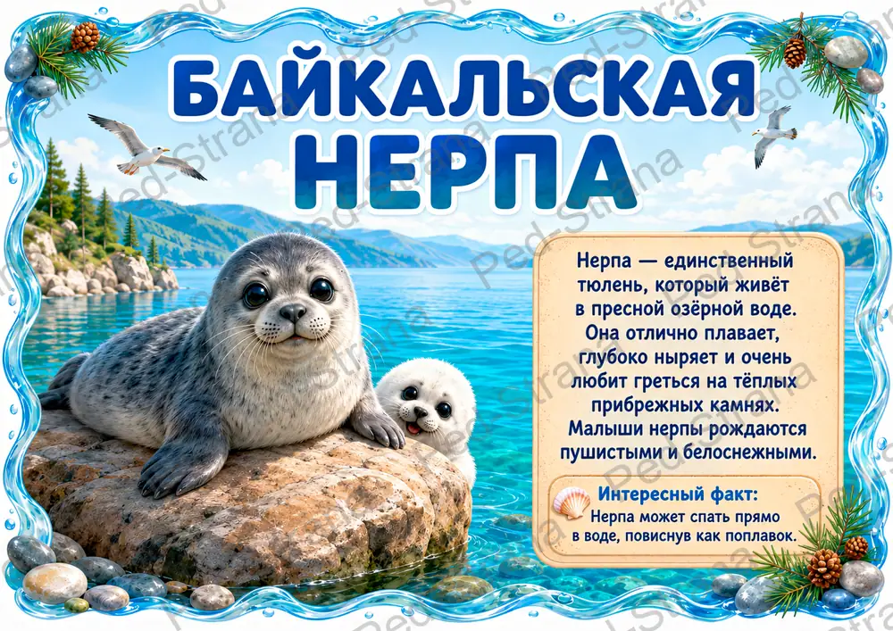 Тематические карточки «Тайны озера Байкал» — страница-пример 5