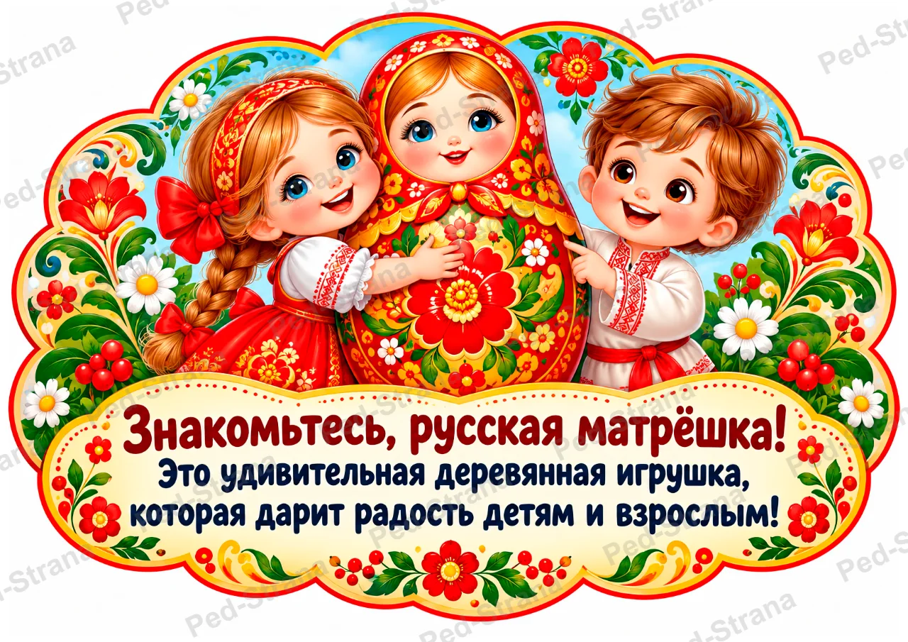 Речевые облачка «Русская матрёшка» — страница-пример 1